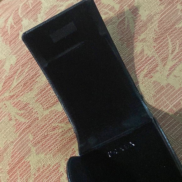 Prada Leather Italy tie👞Mens 9+PRADA Case 6”x2.25Dx2.5W - Picture 17 of 17